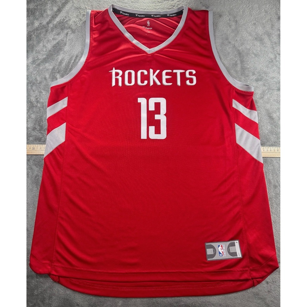 Fanatics Houston Rockets James Harden 13 NBA Jersey Red Grey Men XL M41-6115